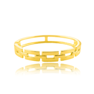 P2457L- Bracelete elos vazado folheado a ouro 18k